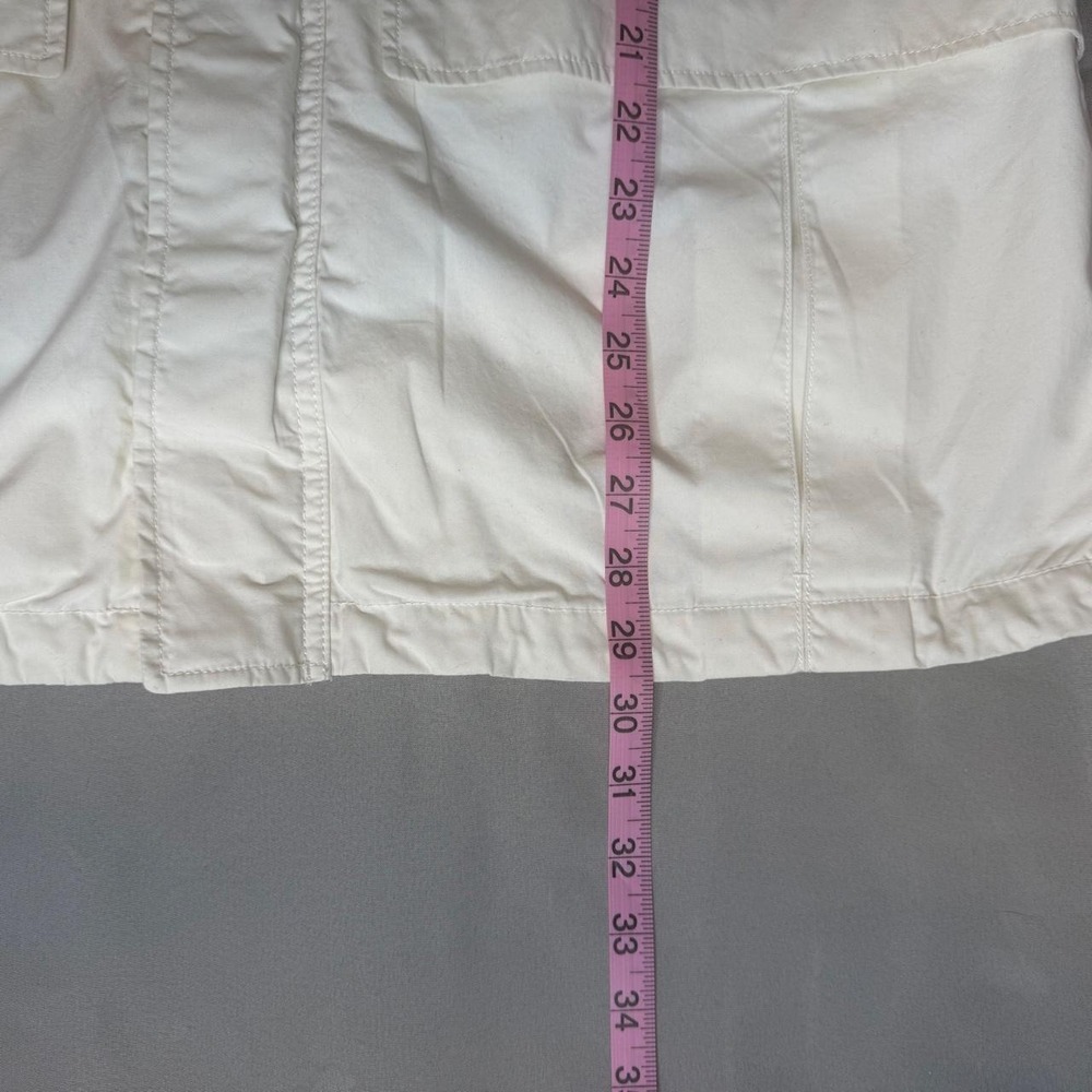 Uniqlo White Cotton Hooded Utility Parka Jacket Size M Minimalist - Picture 8 of 8